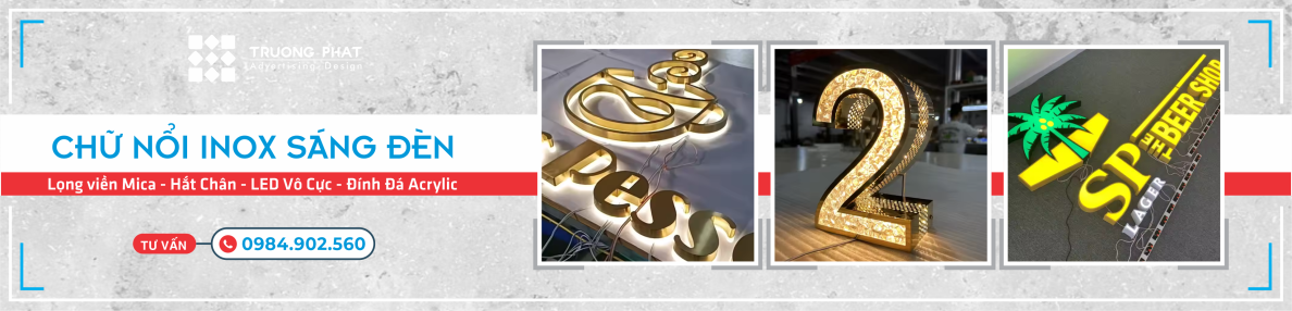 Chữ Nổi Inox Sáng Đèn