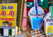 Thiết kế và thi công bảng hiệu trà sữa uy tín với Quảng Cáo Trường Phát