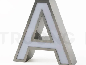 Chữ Inox Trắng Xước Mặt Mica