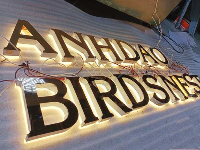 CHỮ NỔI INOX CHÂN MICA CHÁO GIÁ RẺ BÌNH DƯƠNG