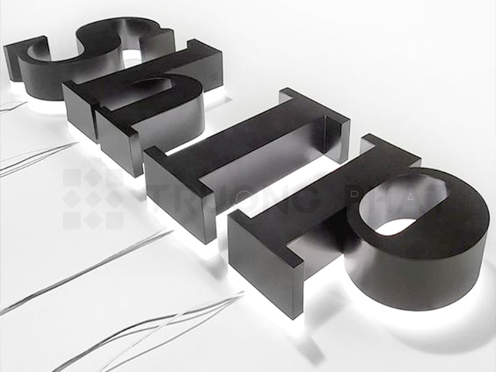 Chữ nổi inox đen 