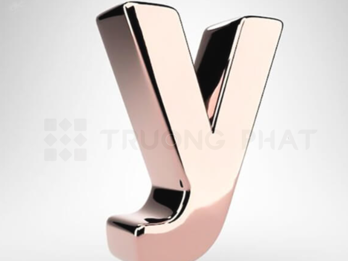 Chữ Nổi Inox Hồng 3D