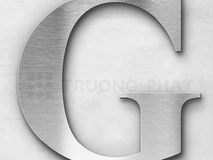 Chữ nổi Inox trắng xước