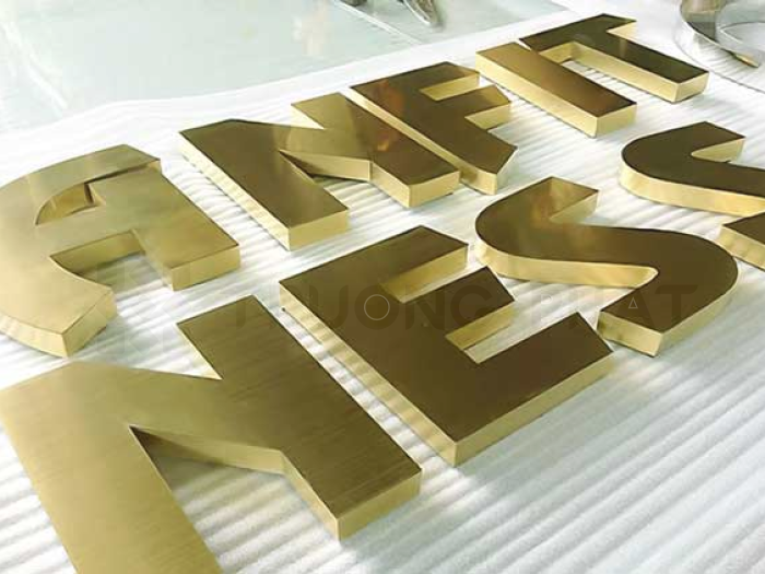 CHỮ NỔI INOX XƯỚC VÀNG GIÁ RẺ BÌNH DƯƠNG